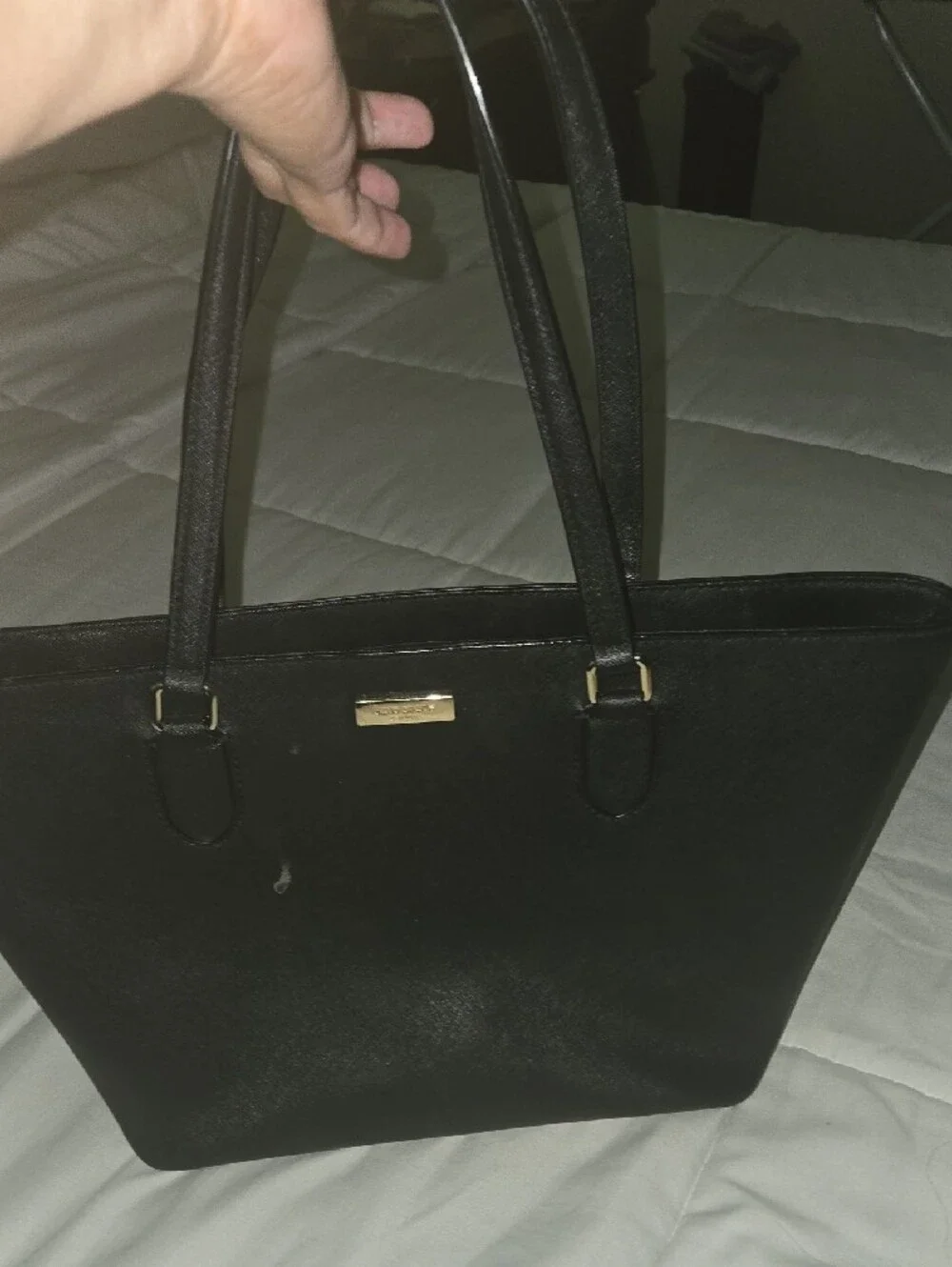 kate spade Black Saffiano Leather Tote